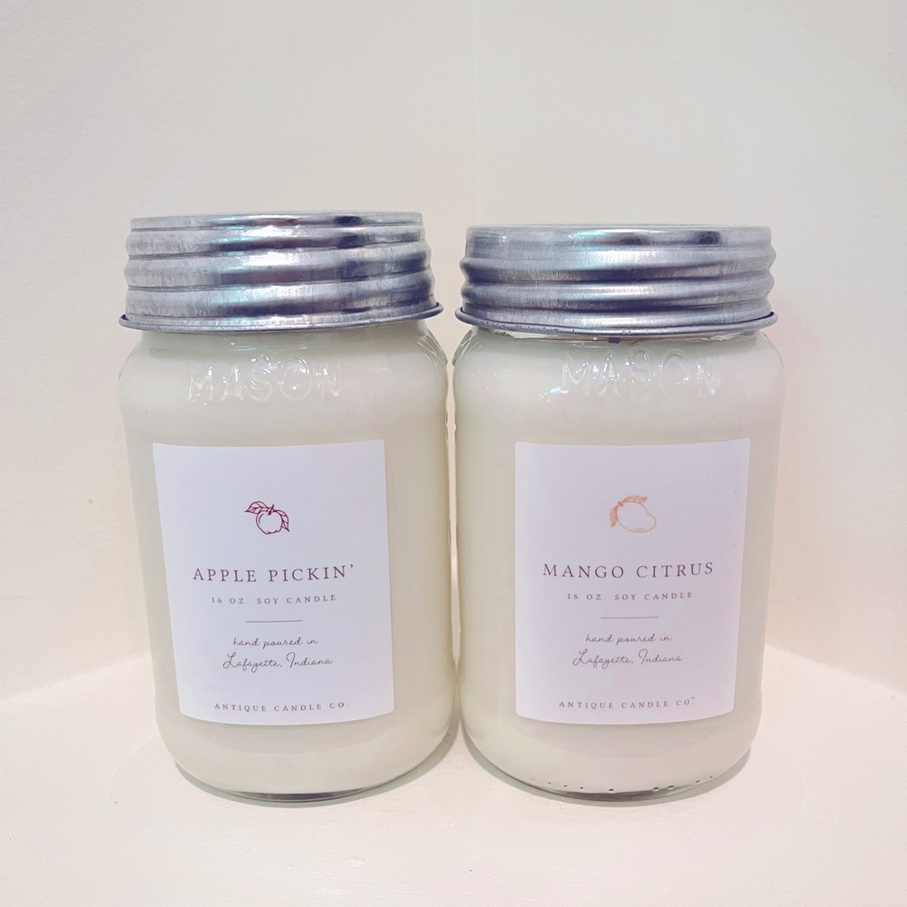 Antique Candle Co set of 2 candles